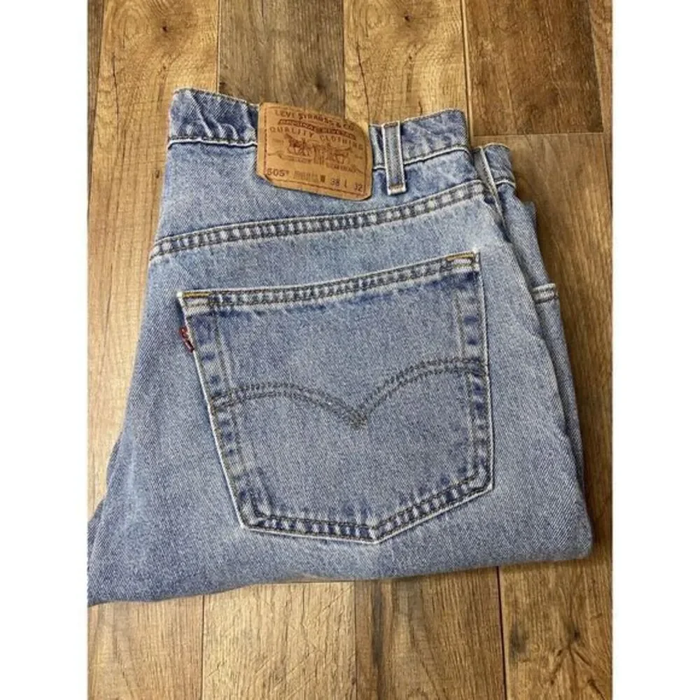 Vintage Levis 505 Mens Blue Jeans 38x32 Denim USA 1998 100% Cotton‎ Red Tab Y2k